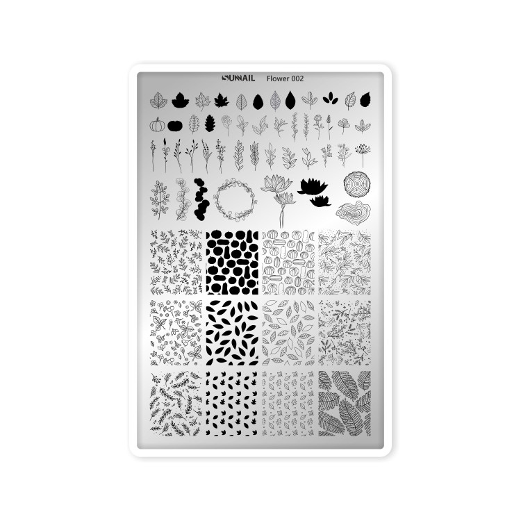 Пластина для стемпинга "Flowers 002" Sunnail