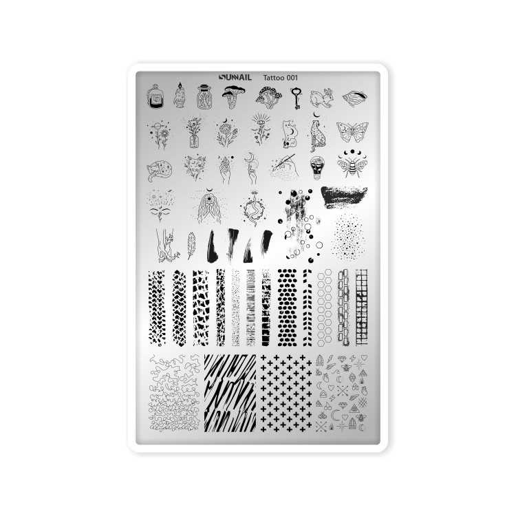 Пластина для стемпинга "Tattoo 001" Sunnail