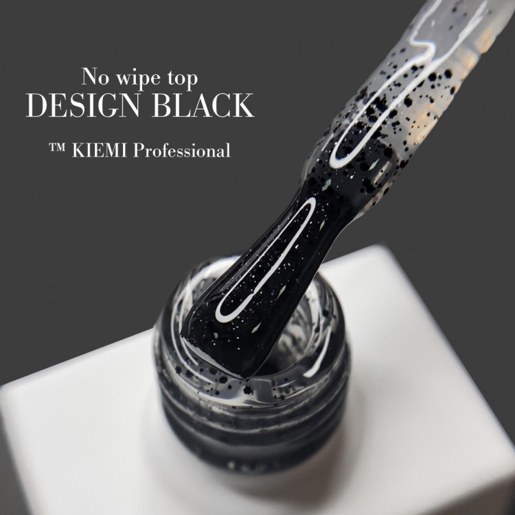 No wipe top "DESIGN" BLACK KIEMI, 10 ml