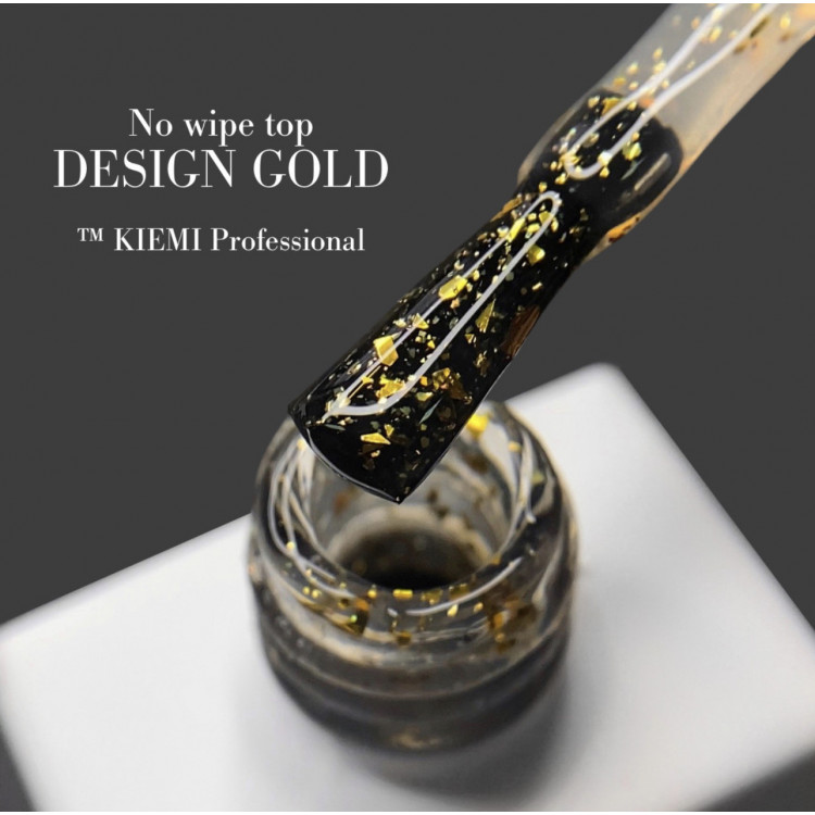 No wipe top "DESIGN" GOLD KIEMI, 10 ml