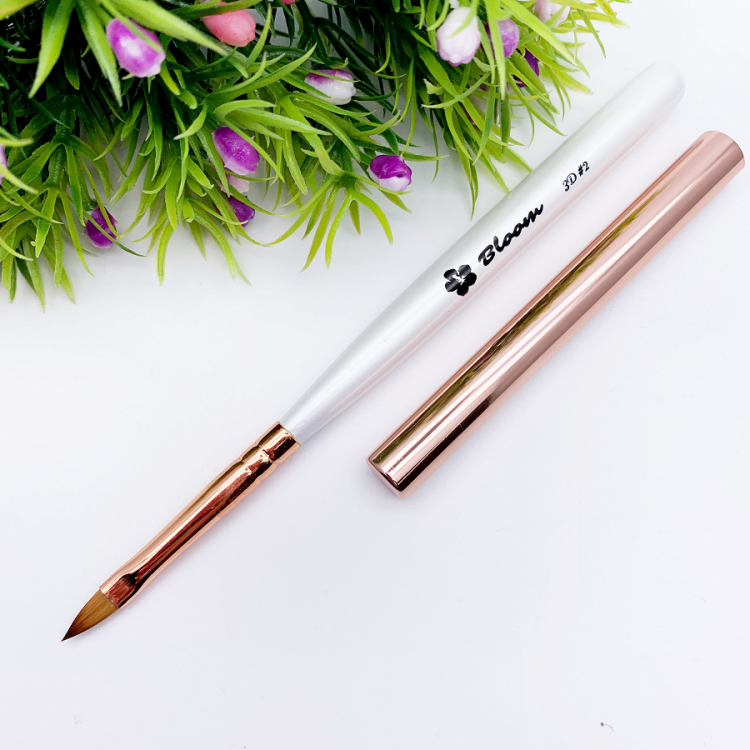 Кисть для маникюра с колпачком "3Д №2", Bloom