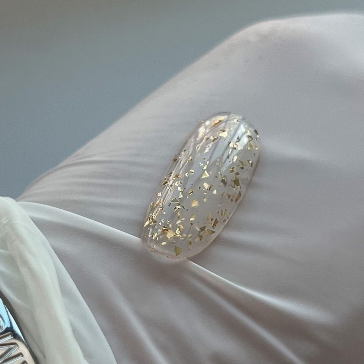 Финишное покрытие без липкого слоя "GOLD FOIL 2.0" SHE (золотая поталь), 15 мл