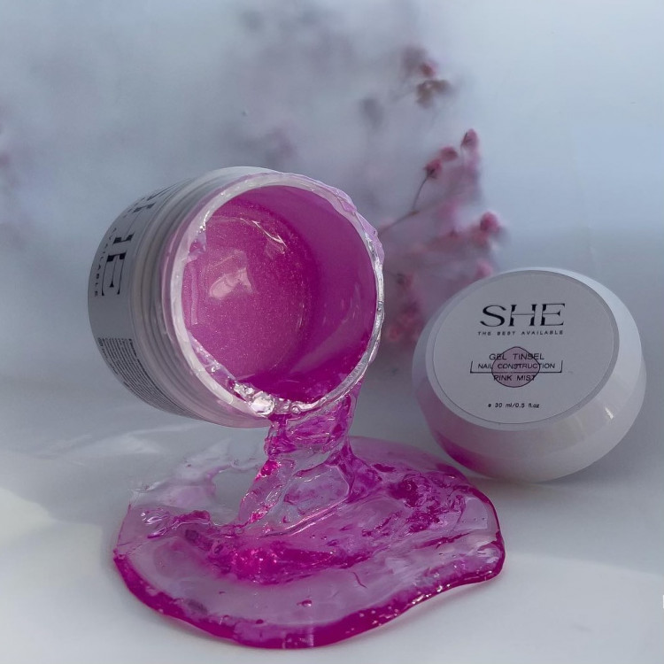 Конструирующий гель "PINK MIST" SHE, 30мл